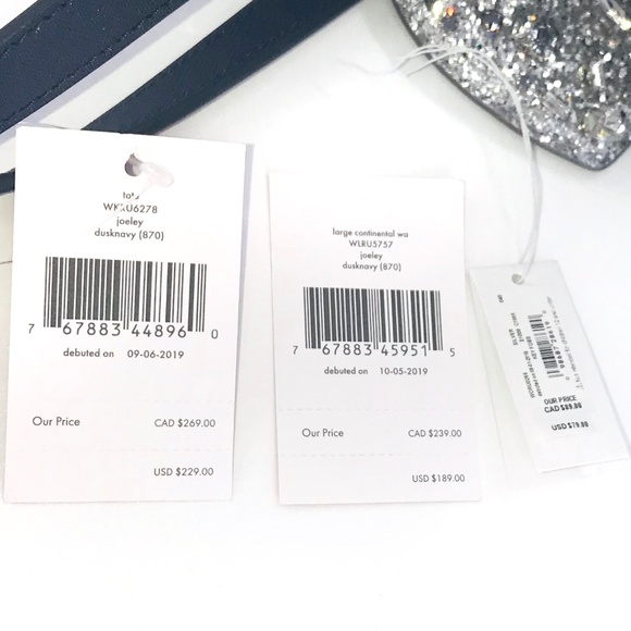 3PCS Kate Spade Joeley Large Tote Wallet Charms - Picture 8 of 8